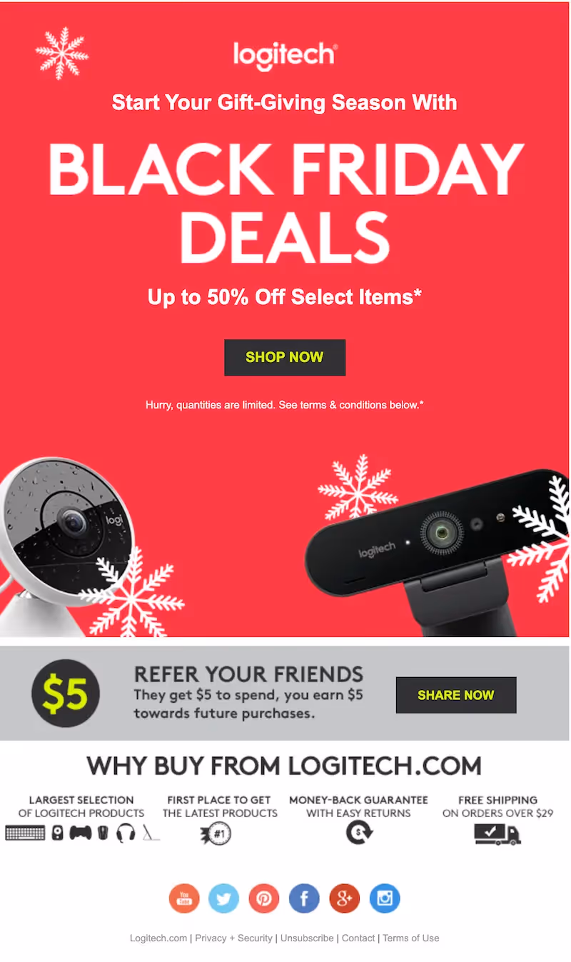 marketing email for black friday