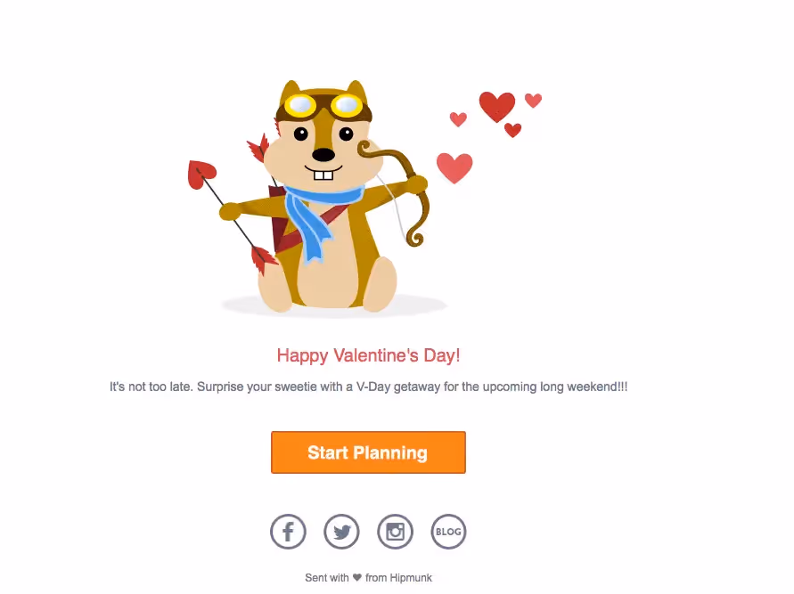 Hipmunk Valentine's Day Email GIFs