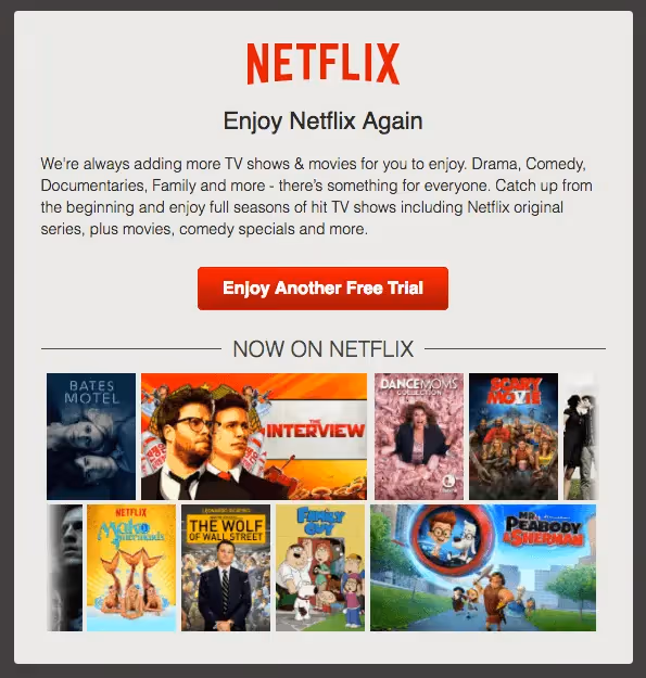 Netflix reengagement emails