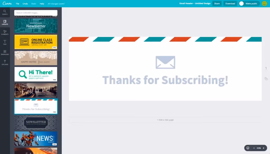 Canva email design tools