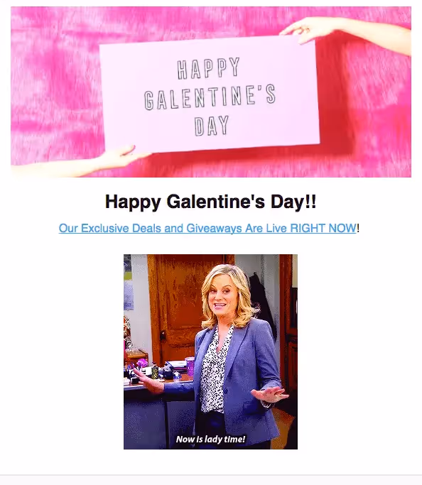 Subscription Addiction Valentine's Day Email GIFs