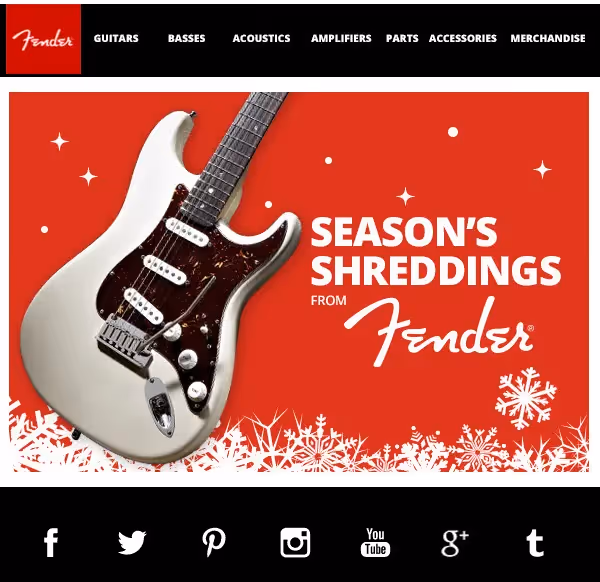 fender holiday ecard for clients