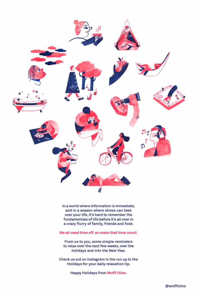 wolff ollins holiday ecard for clients