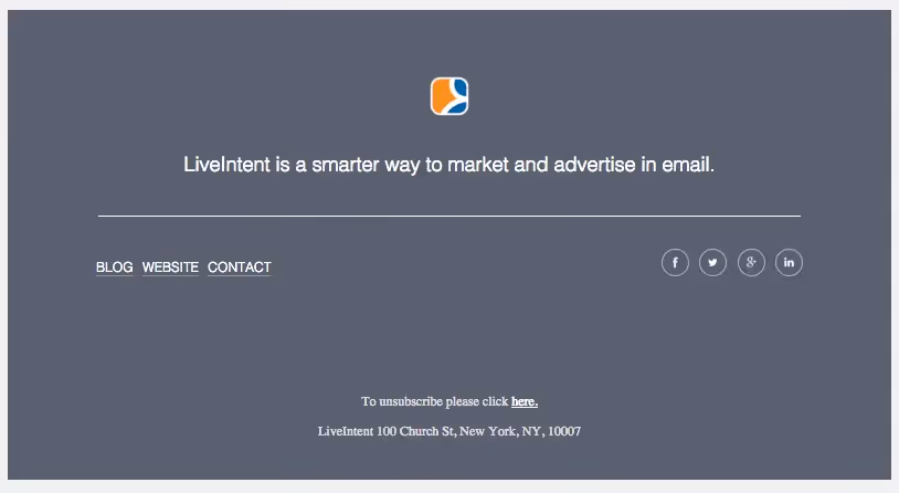 LiveIntent footer best blog posts