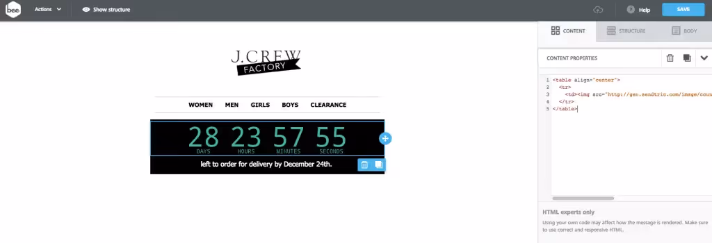 JCrew countdown-timer best blog posts