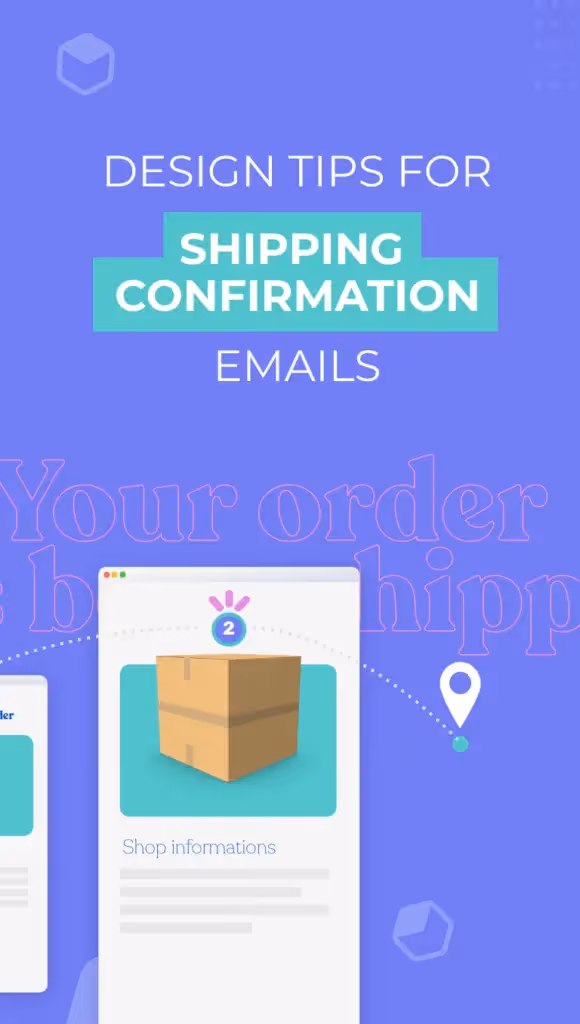 email layout on a purple background 