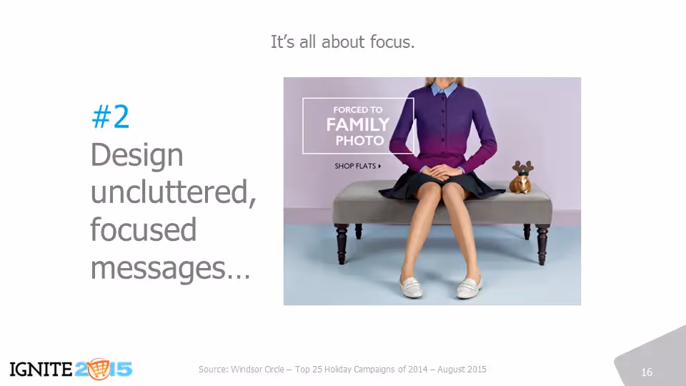 Uncluttered messages work best