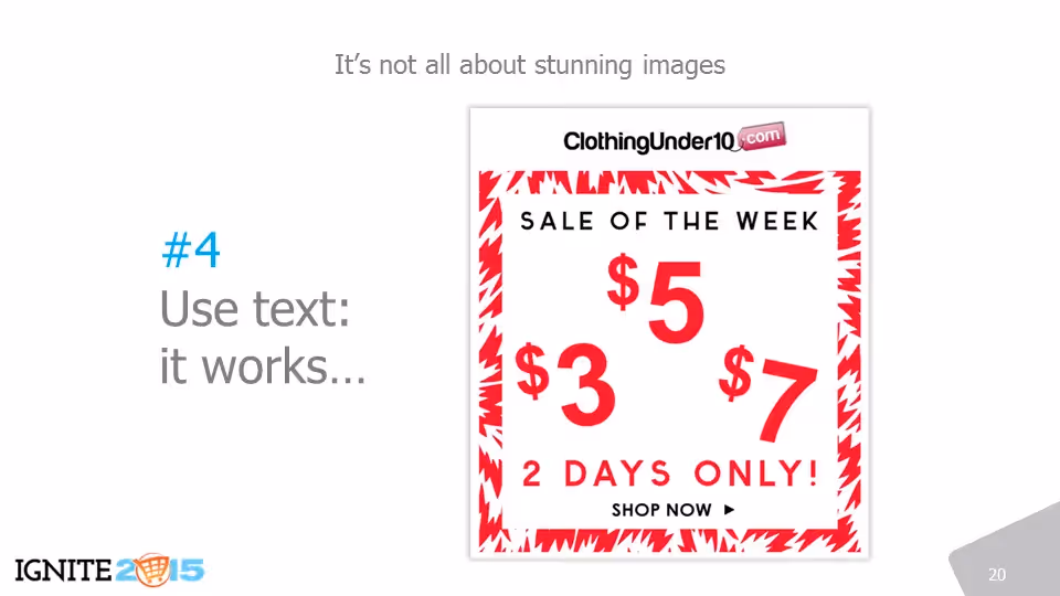 Use text in email