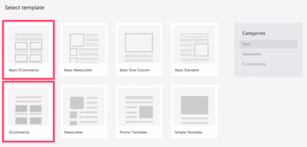 BEE newsletter email layout