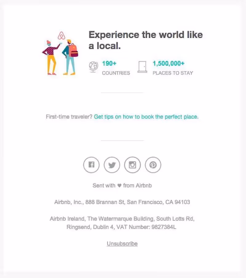 AirBNB Footer 