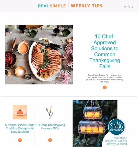 Design for mobile example email