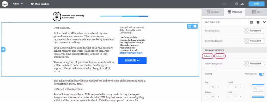 MSK columns