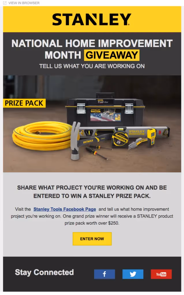 stanley email layout