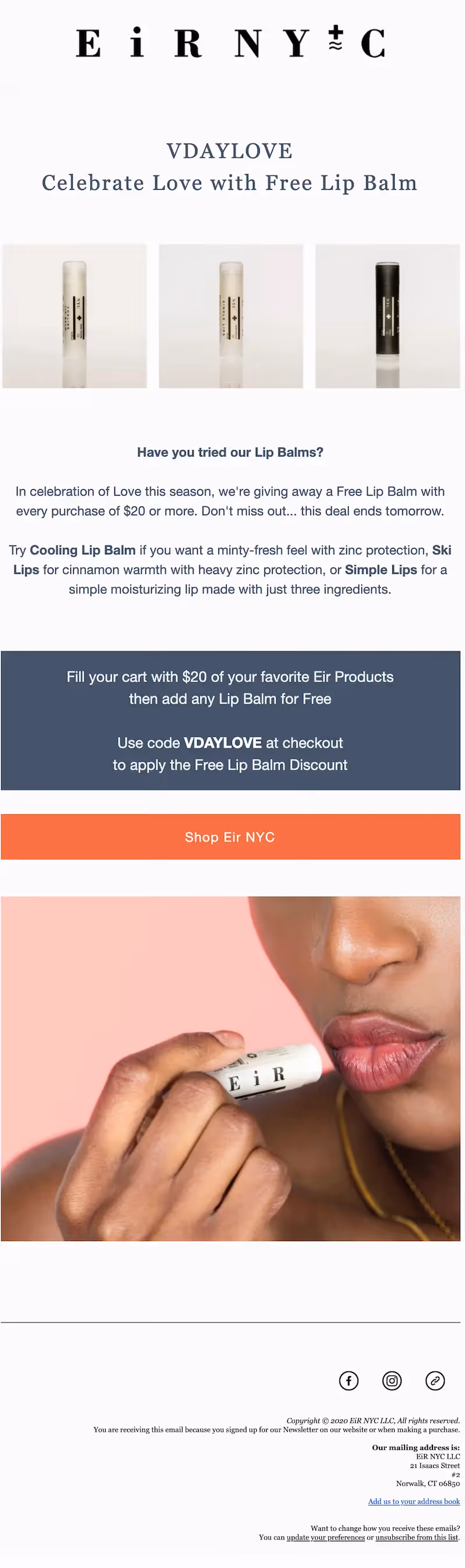 Eir NYC Valentines Day emails