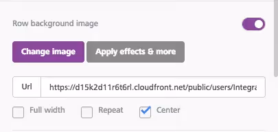 add url and select center