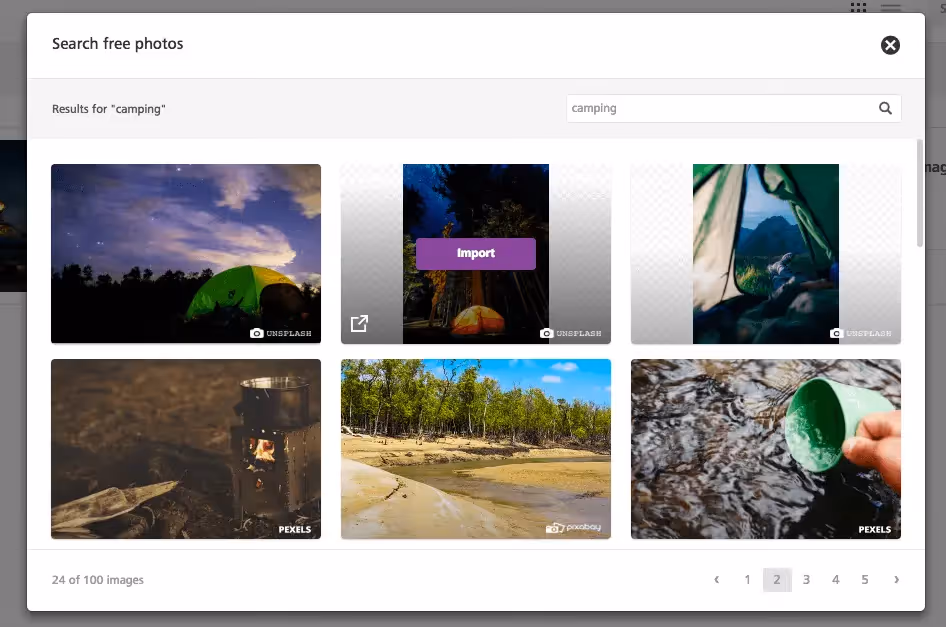 Browse for an image