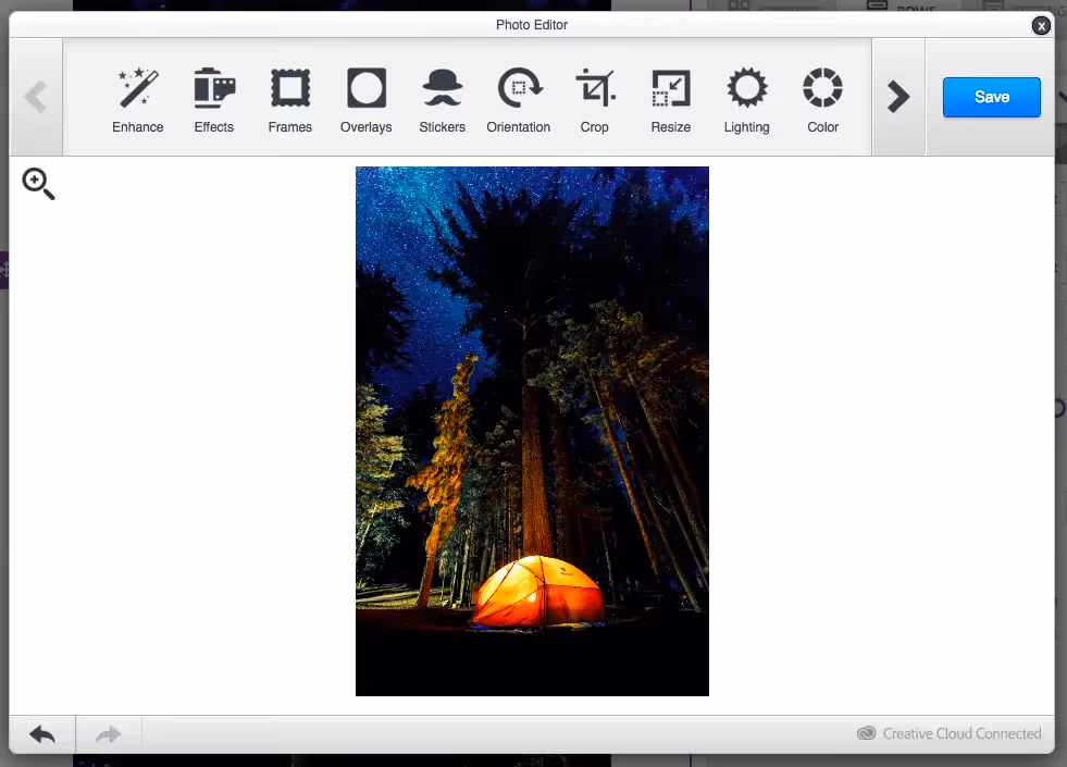 Adjust background image settings