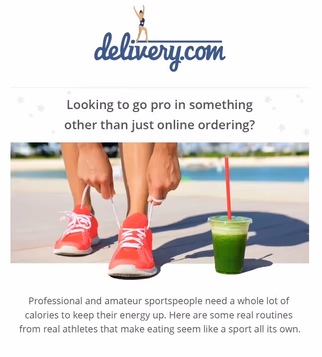 delivery.com olympic email design