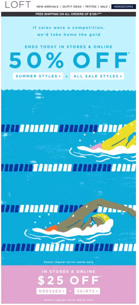 loft olympic email design