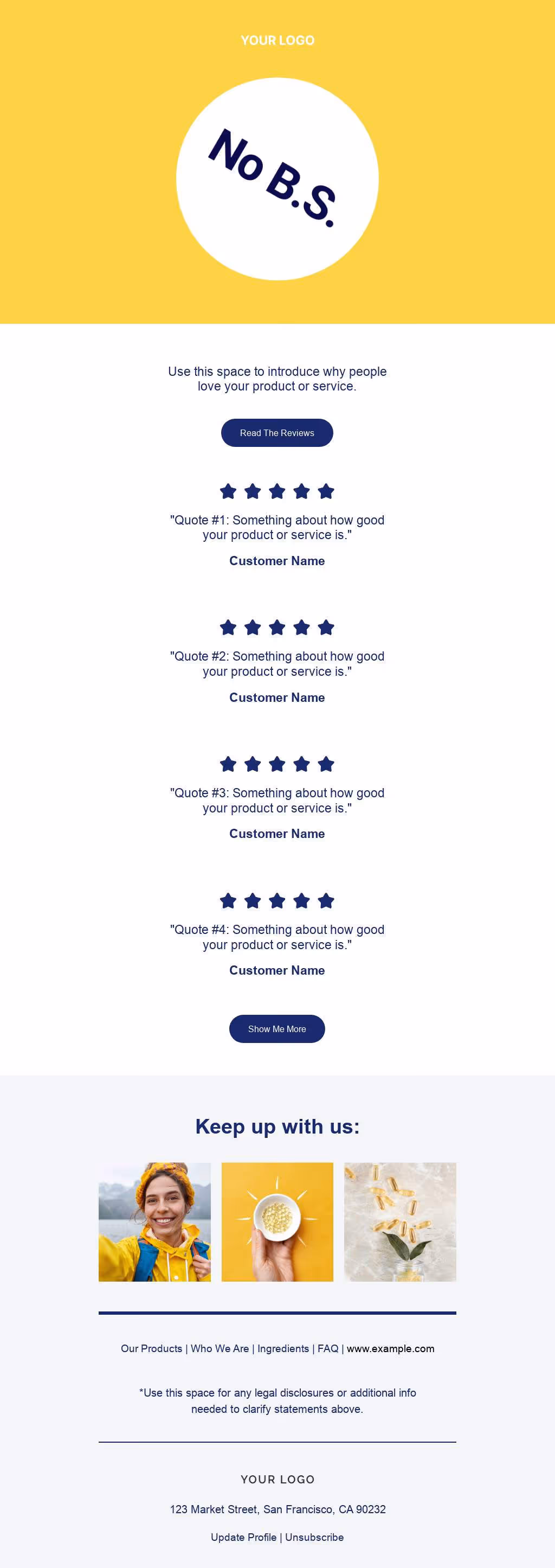 Customer spotlight free email template