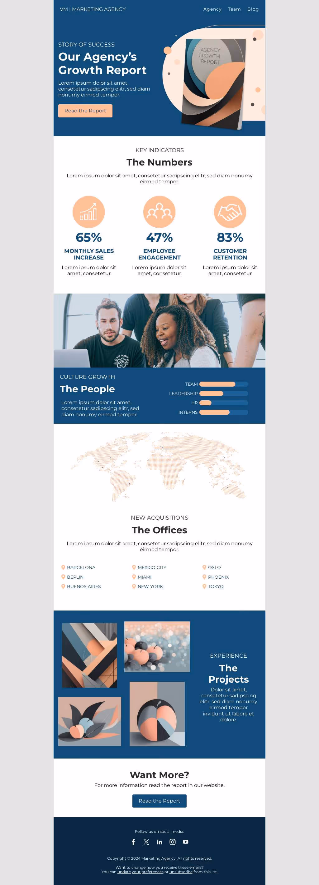 company report email newsletter