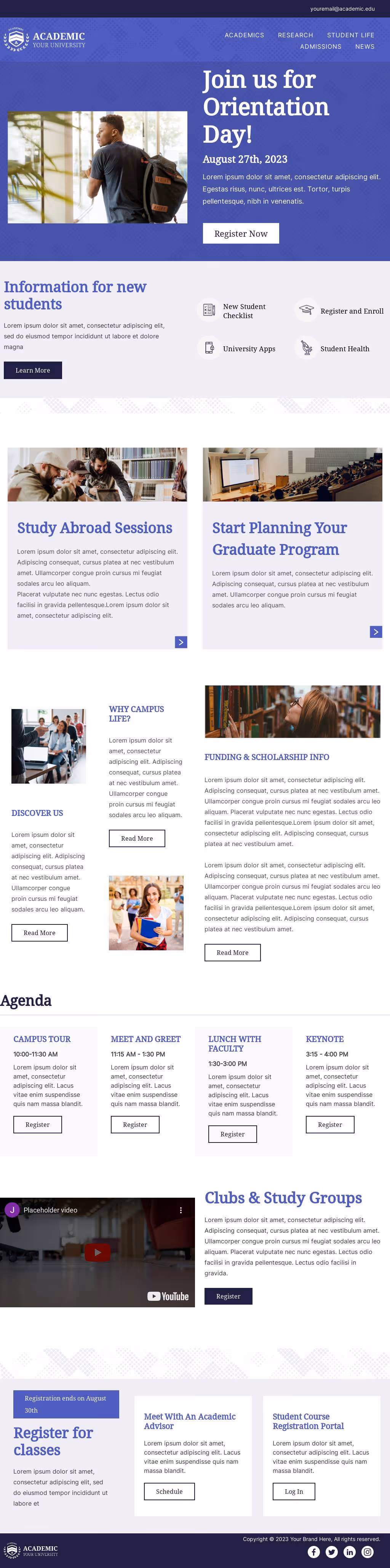 template for a student onboarding email 
