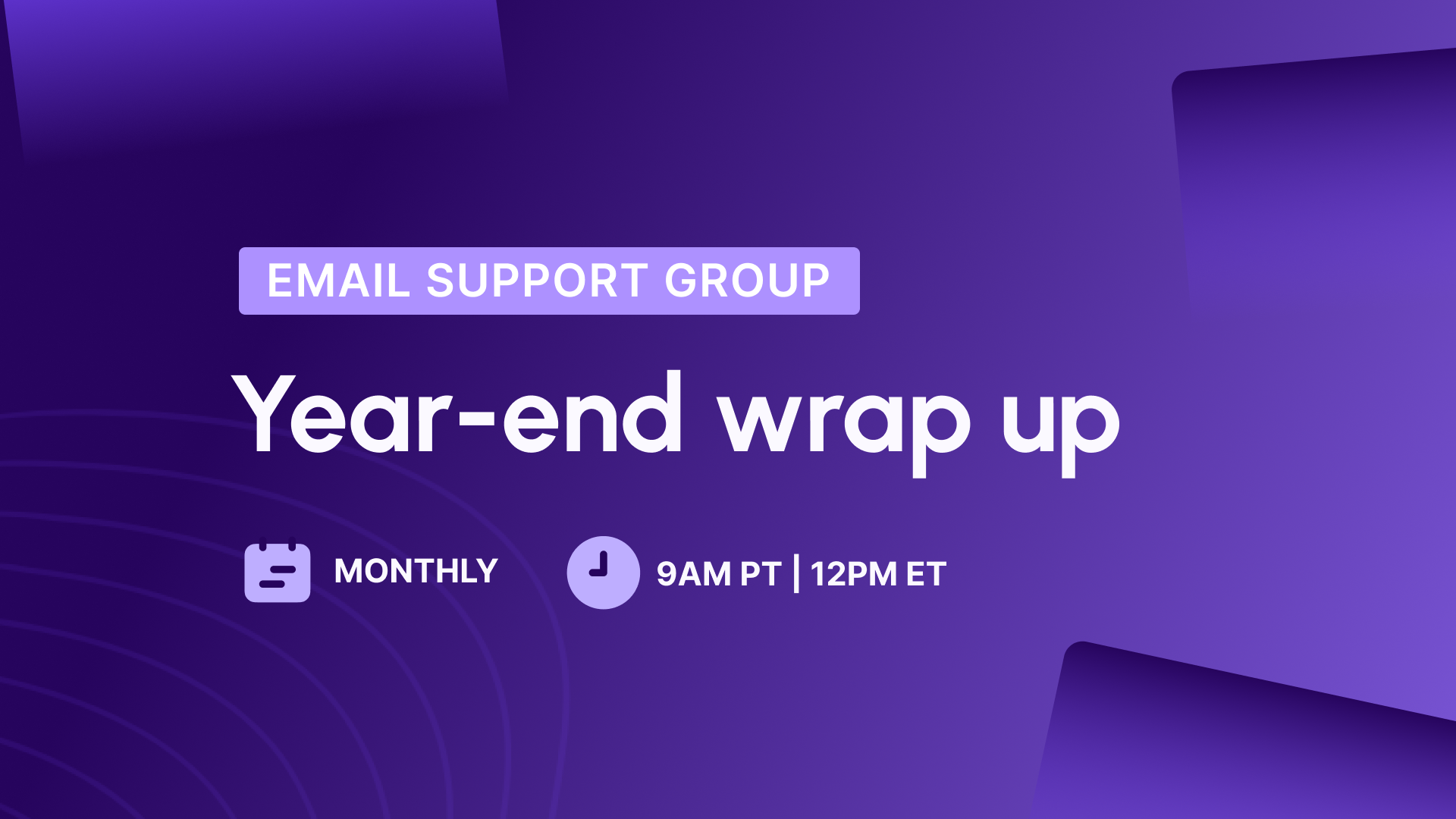 Email support group #2: Replay