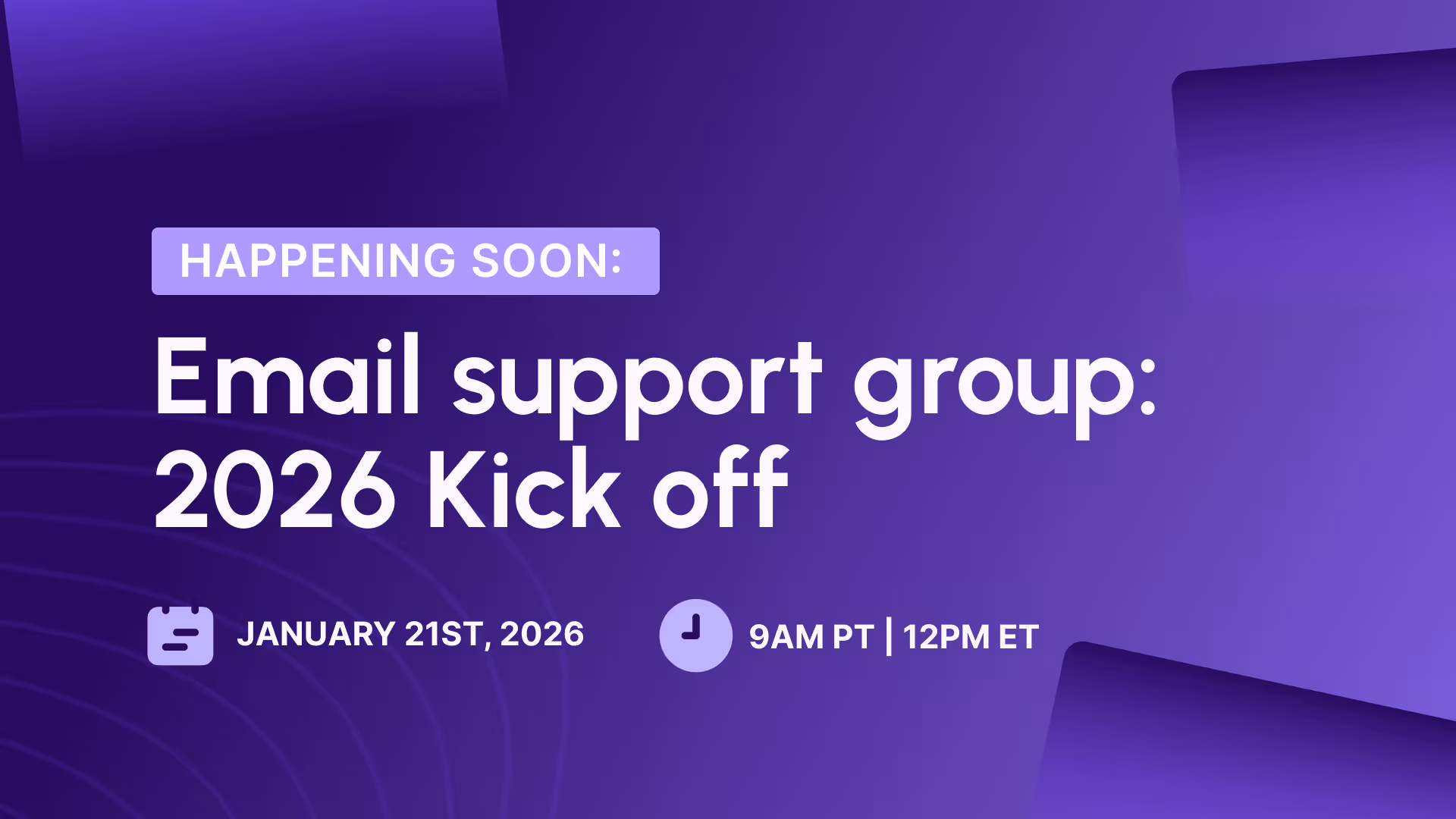 Email support group #3: Replay 