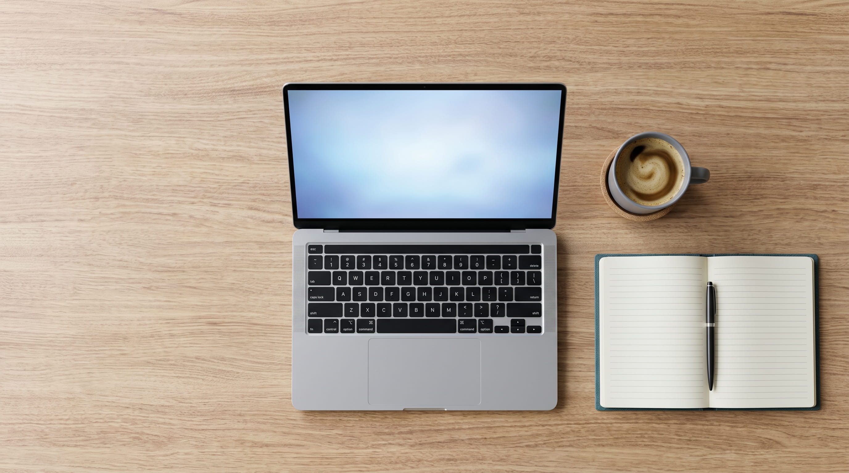 Business laptop on a desk representing SharePoint vs OneDrive cloud file storage in Microsoft 365