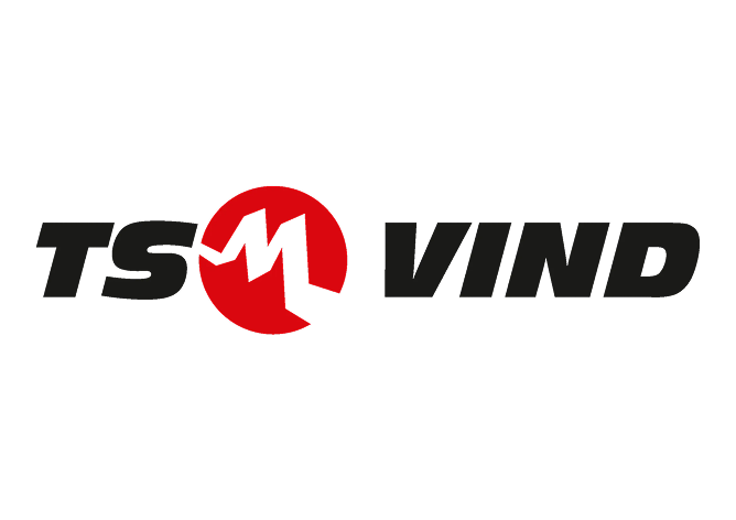 TS Wind logo with black stylized text and a red circle incorporating a zigzag lightning bolt design.
