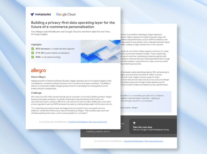 How Allegro uses MetaRouter and Google Cloud to transform data into real-time, AI-ready insights