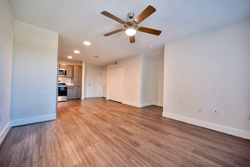 living room view of kitchen