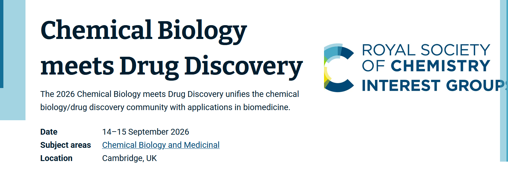 RSC Chemical Biology meets Drug Discovery 2026