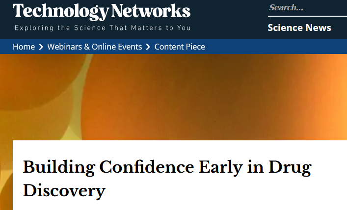 Webinar: Building Confidence Early in Drug Discovery with Technology Networks