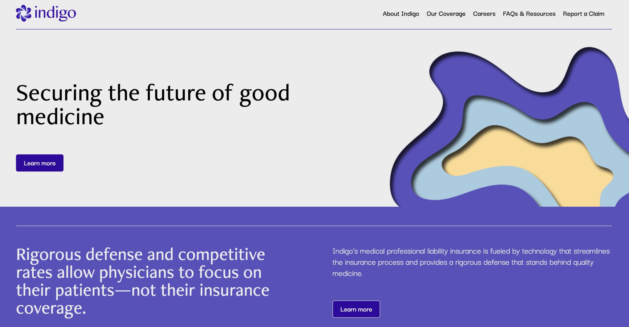 indigo-risk-retention-group-homepage-screenshot