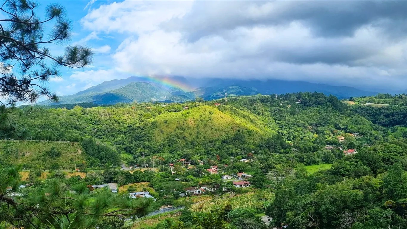 View across the Boquete valley from Serenity Vista in Boquete, Panama.