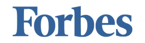 Forbes logo in blue serif font.
