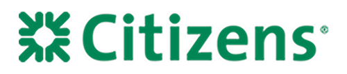Citizens logo with stylized green icon to the left of the text.
