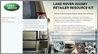 Land Rover retail resource kit