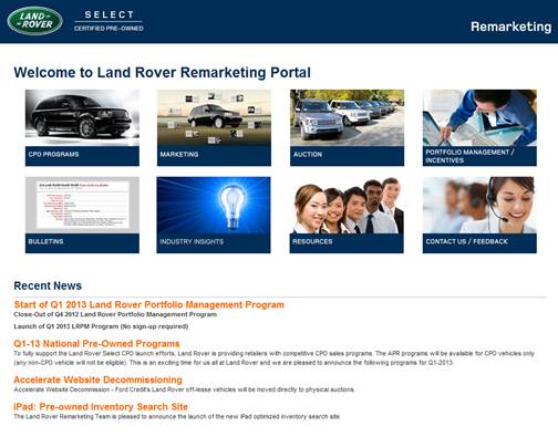 JLR remarketing portal