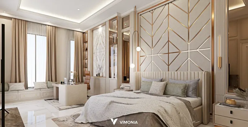Interior rumah Modern Classic Merapi BGH, Sentul – proyek Vimonia