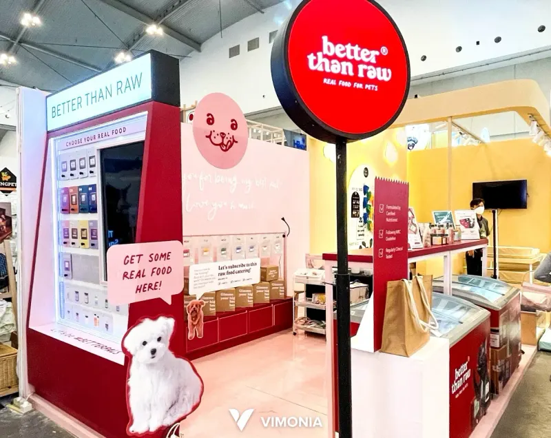 Interior booth retail Better Than Raw, ICE BSD – proyek Vimonia