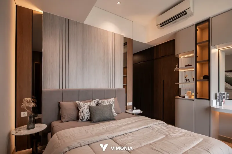 Interior apartemen Modern Minimalist Southgate Prime Dual Key, Tanjung Barat – proyek Vimonia