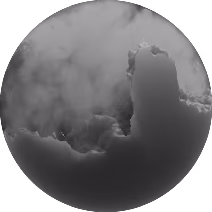 Sphere filled with smoke.