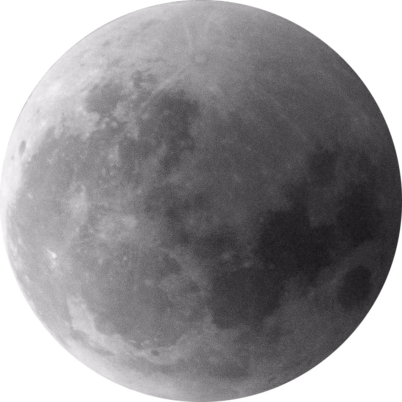 Black and white picture of a moon.