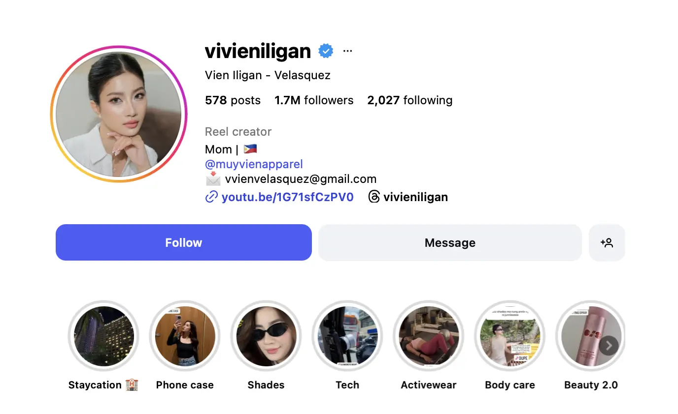 <img src=“Vivien-Iligan-instagram-philippines" alt="Vivien Iligan Filipino Instagram Influencers">