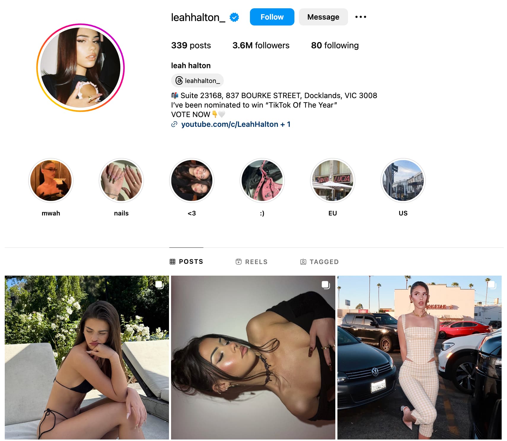 <img src="leah-halton-australian-instagram-influencer" alt="Leah Halton Australian Instagram Influencers">