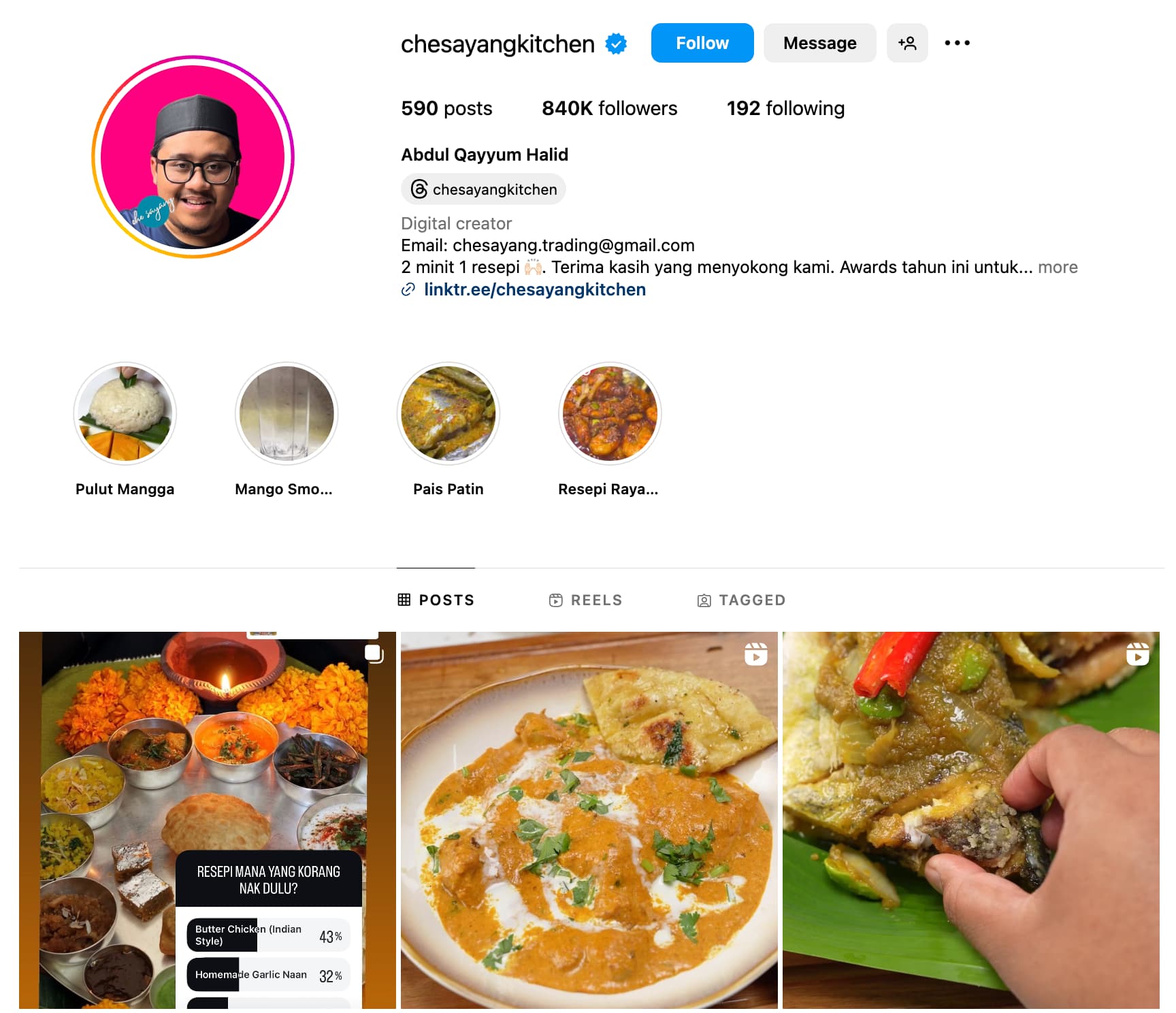 <img src="chesayangkitchen-malaysian-instagram-influencer" alt="Abdul Qayyum Halid Malaysian Instagram Influencers">