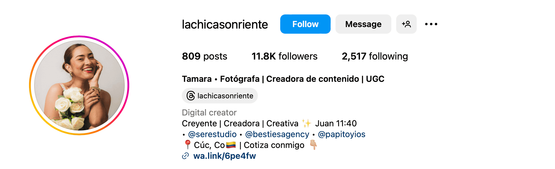 <img src="lachicasonriente-cucuta-instagram-influencer" alt="La Chica Sonriente Cúcuta Instagram Influencers">
