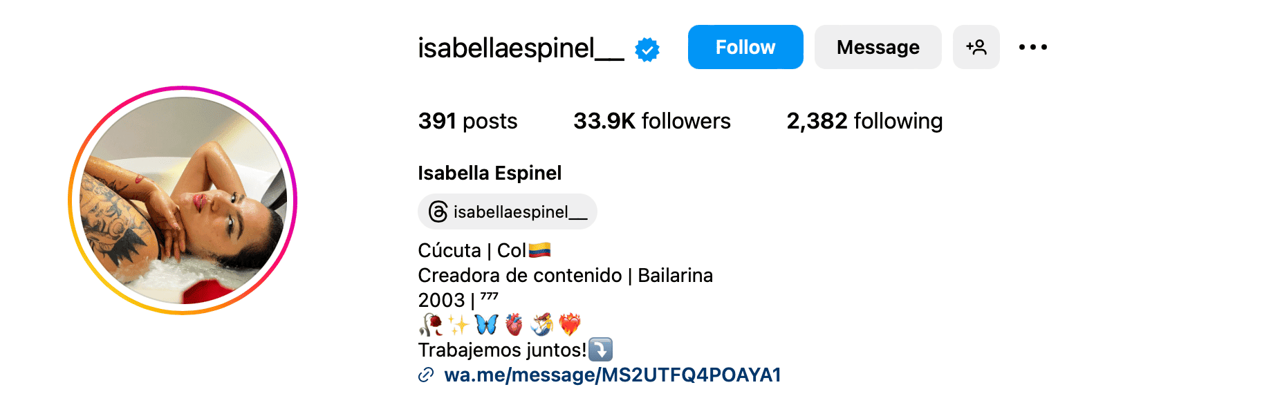 <img src="isabellaespinel-cucuta-instagram-influencer" alt="Isabella Espinel Cúcuta Instagram Influencers">